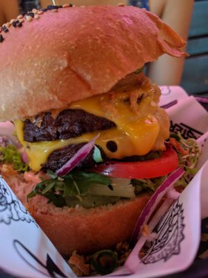 sumo burger  at Vegan Junk Food Bar - De Pijp in Amsterdam