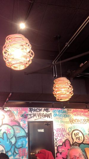 loved the graffiti at Vegan Junk Food Bar - De Pijp in Amsterdam