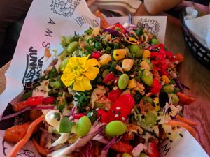 loaded fries - flashy ;) at Vegan Junk Food Bar - De Pijp in Amsterdam