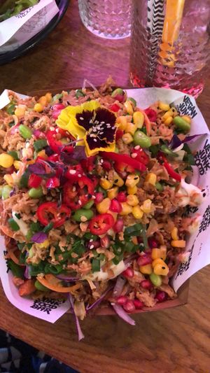 Loaded fries at Vegan Junk Food Bar - De Pijp in Amsterdam