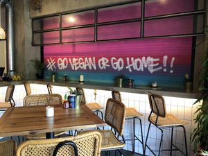 Love the decor! at Vegan Junk Food Bar - De Pijp in Amsterdam