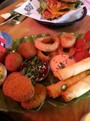 Delicious jumbo platter at Vegan Junk Food Bar - De Pijp in Amsterdam