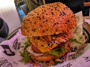 Original burguer at Vegan Junk Food Bar - De Pijp in Amsterdam