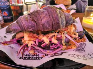 Supreme hot dog at Vegan Junk Food Bar - De Pijp in Amsterdam