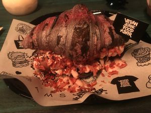 Supreme hot dog 3.0 at Vegan Junk Food Bar - De Pijp in Amsterdam