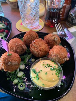 Amsterdam bitterballs  at Vegan Junk Food Bar - De Pijp in Amsterdam