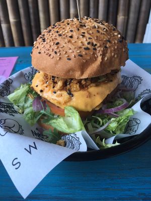Original burger  at Vegan Junk Food Bar - De Pijp in Amsterdam