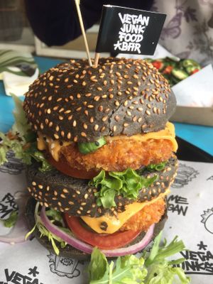 Daddy McChickn burger at Vegan Junk Food Bar - De Pijp in Amsterdam