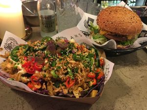 Yikes. I may have ordered too much.  at Vegan Junk Food Bar - De Pijp in Amsterdam