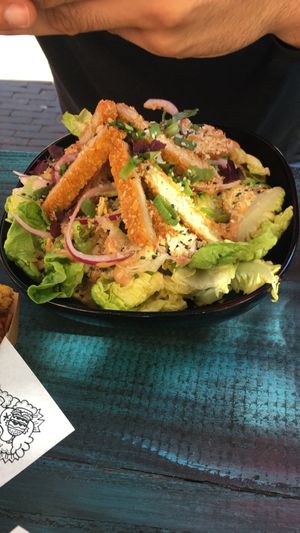 Cesar salad at Vegan Junk Food Bar - De Pijp in Amsterdam
