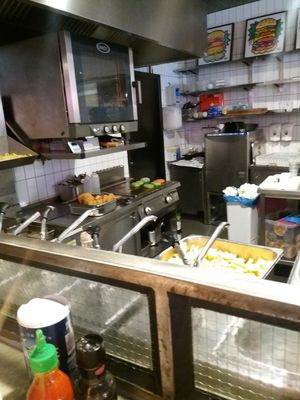 Kitchen at Vegan Junk Food Bar - De Pijp in Amsterdam
