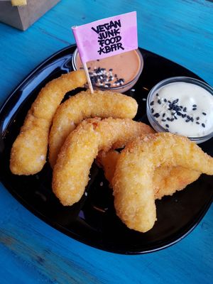 Shrimp at Vegan Junk Food Bar - De Pijp in Amsterdam