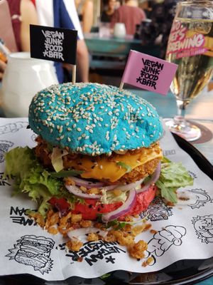 Chicken Burger at Vegan Junk Food Bar - De Pijp in Amsterdam