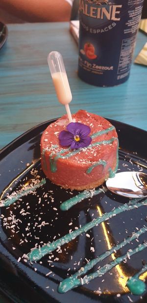 Bailey's infused cheese cake at Vegan Junk Food Bar - De Pijp in Amsterdam