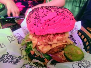 Sumo Burger (unfortunately without pickled jalapenos) at Vegan Junk Food Bar - De Pijp in Amsterdam