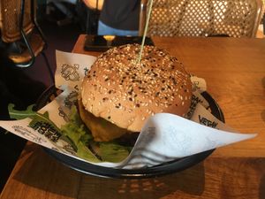The original burger at Vegan Junk Food Bar - De Pijp in Amsterdam