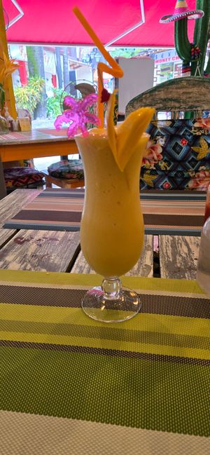 Mango smoothie at Tres Amigos Mexican Cantina in Boracay