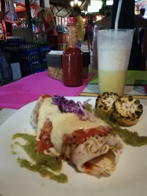 vegan enchilada - delicious!! at Tres Amigos Mexican Cantina in Boracay