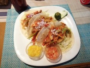 Vegan taco at Tres Amigos Mexican Cantina in Boracay