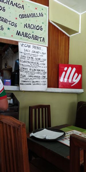 Vegan menu at Tres Amigos Mexican Cantina in Boracay