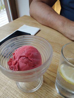 Raspberry sorbet at Am Birlinn in Isle Of Mull