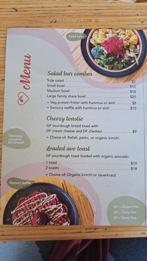 Menu at Amore Food Market & Cafe in Timaru