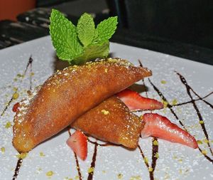 qatayef, Arabic stuffed pancakes at Aya's Cafe in Philadelphia