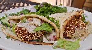 falafel sandwich at Aya's Cafe in Philadelphia