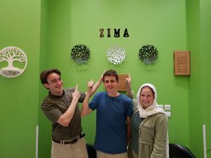 Our guestes from switzerland at Zima Healthy Food in Isfahan