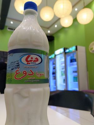 Soy doogh at Zima Healthy Food in Isfahan