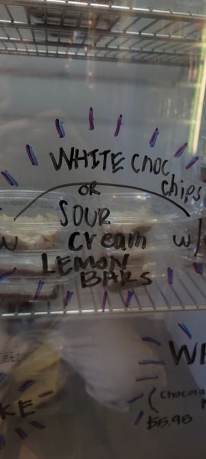 Sour cream lemon bars! at The Pizza Patio in Flagstaff