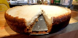 Vegan and GF, Key lime amd spice cheesecake at The Pizza Patio in Flagstaff