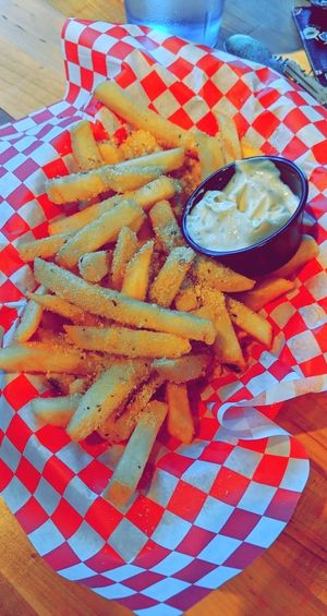 Vegan Parmesan Fries at The Pizza Patio in Flagstaff