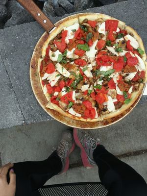 pepperoni pizza at The Pizza Patio in Flagstaff