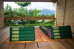 river, mountains, jungle, sky, DINNER! at Eden Eco Village in Kampot