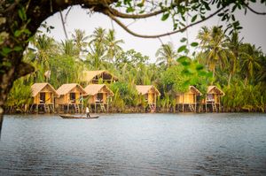 riverside bungalows with room service! at Eden Eco Village in Kampot