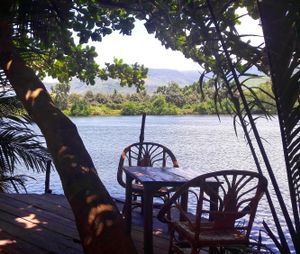 Our restaurant over the water. Perfect view to enjoy our delicious food. at Eden Eco Village in Kampot