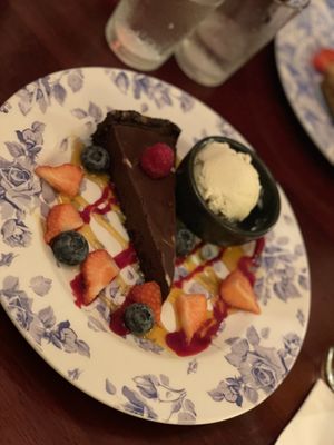 Chocolate tarte and vanilla ice cream - The Porterhouse, Killarney  at The Porterhouse in Killarney