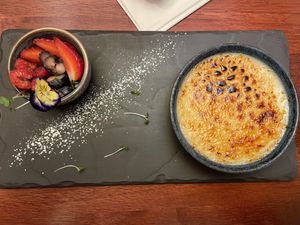 Vegan crème brûlée   at The Porterhouse in Killarney