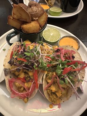 “Korean” tacos with super crispy and delicious potatoes   at The Porterhouse in Killarney