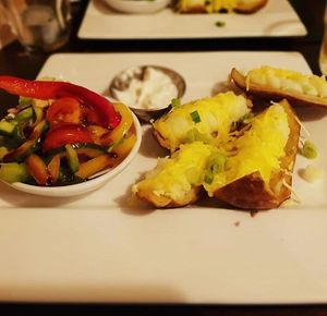 Vegan cheesy potato skins  at The Porterhouse in Killarney