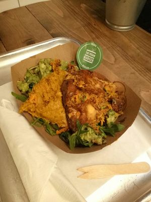 Gluten free option - vegan patty without the bun at Tribal Burger - Botanic Ave in Belfast