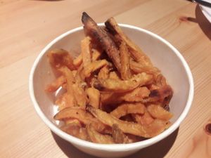 Sweet potato chips at Krowarzywa in Gdansk