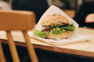 vegan burger at Krowarzywa in Gdansk