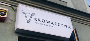  the sign  at Krowarzywa in Gdansk