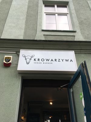 Sign at Krowarzywa in Gdansk
