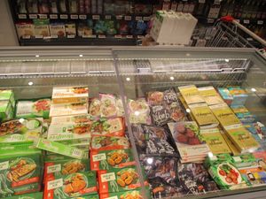 Some of the frozen food selection at MENY in Roedovre
