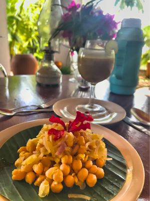 Chickpeas salad  at Hotel Eva Lanka in Tangalle