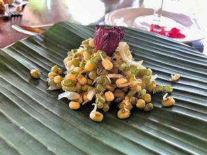 Salad full of proteins! at Hotel Eva Lanka in Tangalle