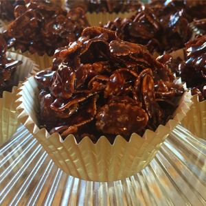 Old School Organic, gluten free, Chocolate Cornflake Cake.  at True Story in York